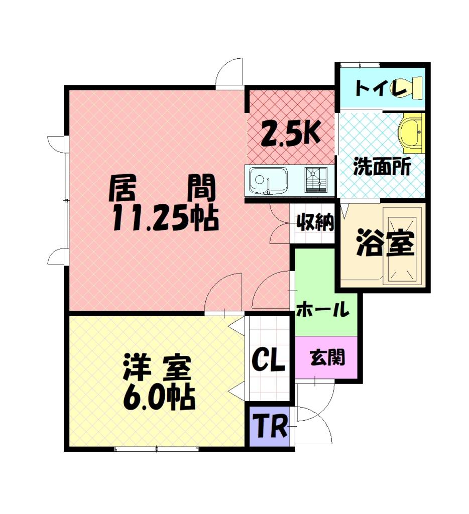 エスポワール秋月１０１間取図