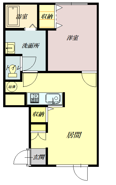 youトピア豊岡参番街 F棟205間取図