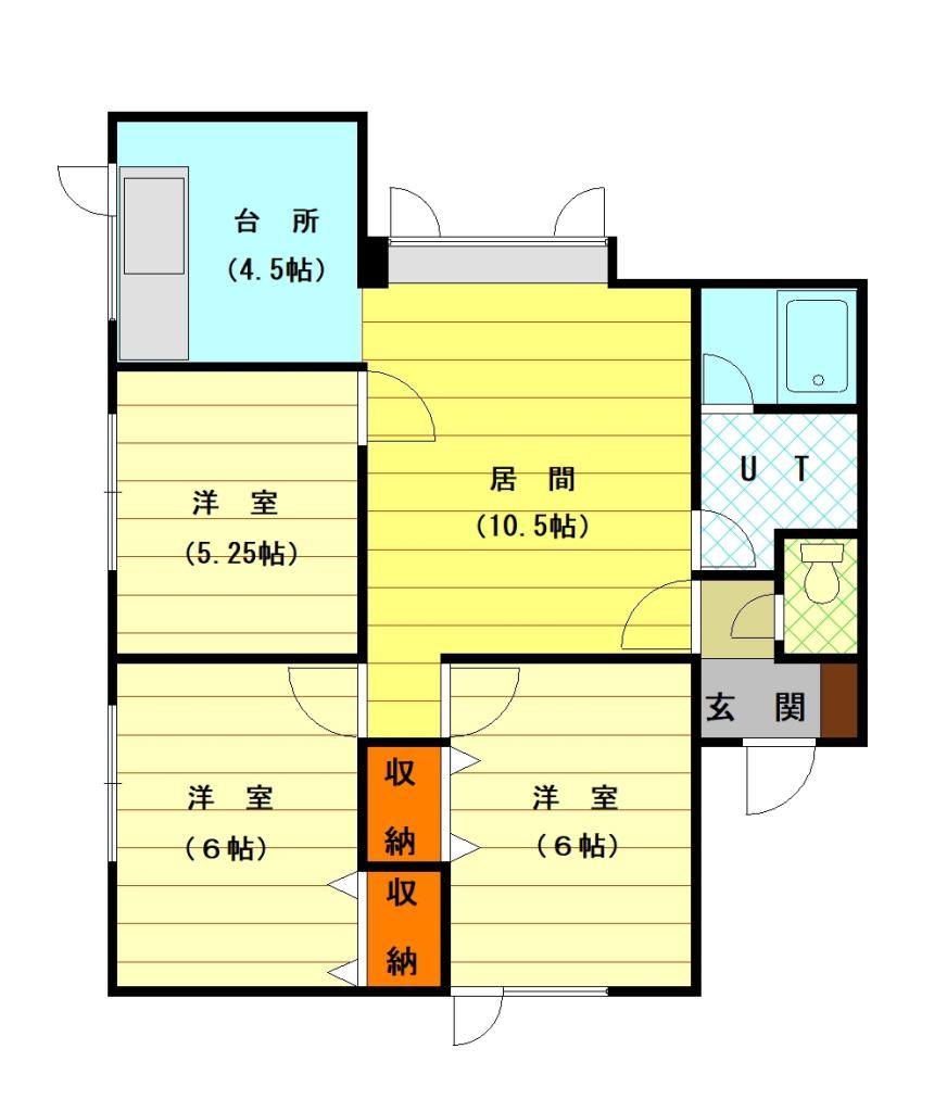 コーポサンワ５１０１間取図