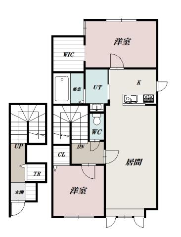 滝川東町1MS B棟202間取図