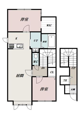 滝川東町1MS C棟201間取図