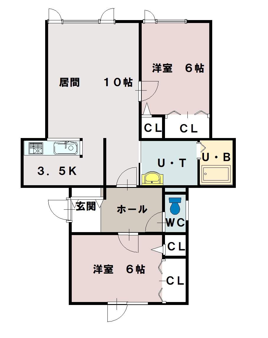 ＴーＢｒｉｄｇｅ　Ｒｅｓｔ１０２間取図