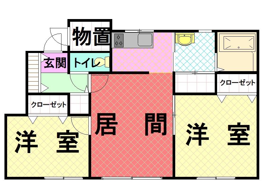 ハスコートたかすⅣ１０１間取図