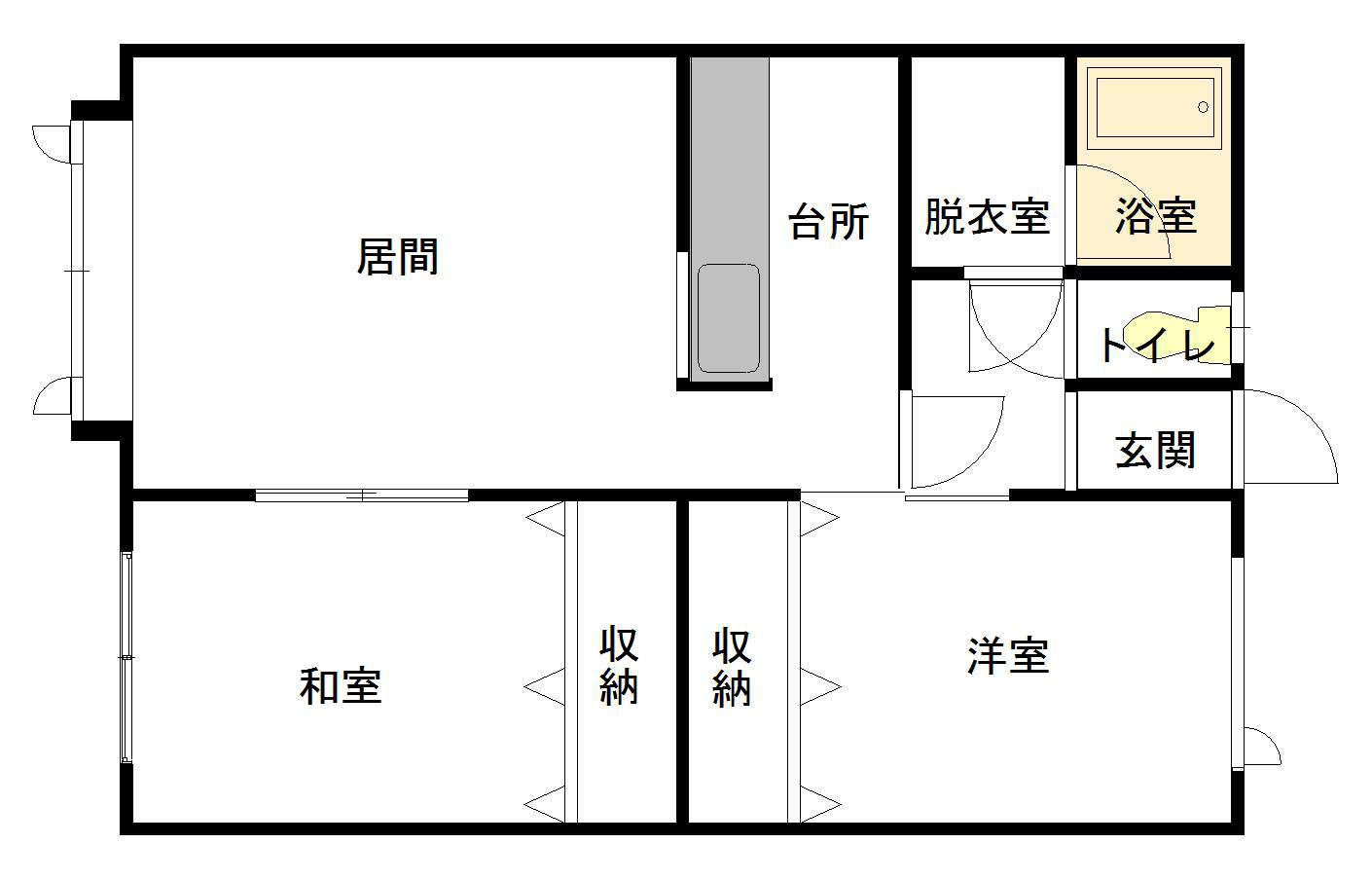 ７・６マンション２０１間取図