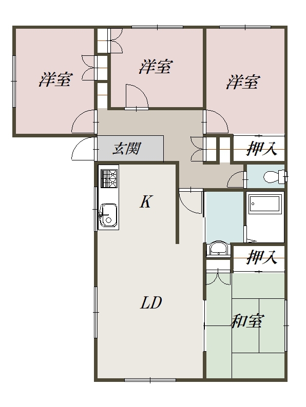 ガーベラ千鳥町１Ｆ間取図