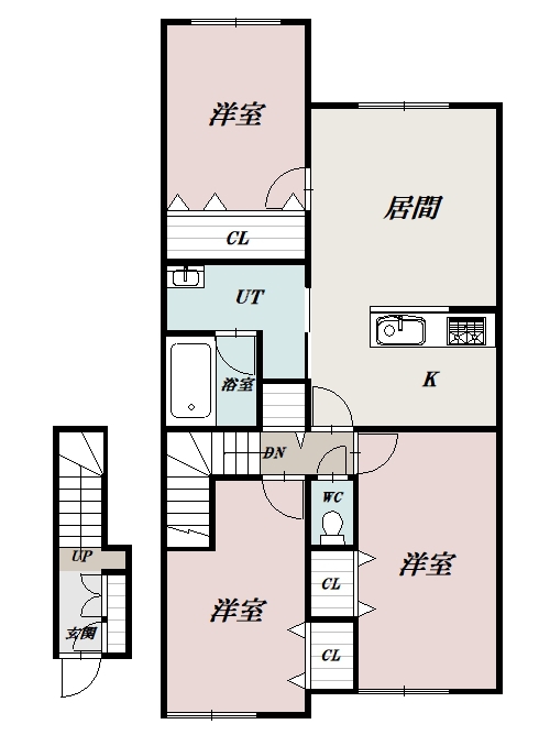 なよろマンションⅠ２０２間取図