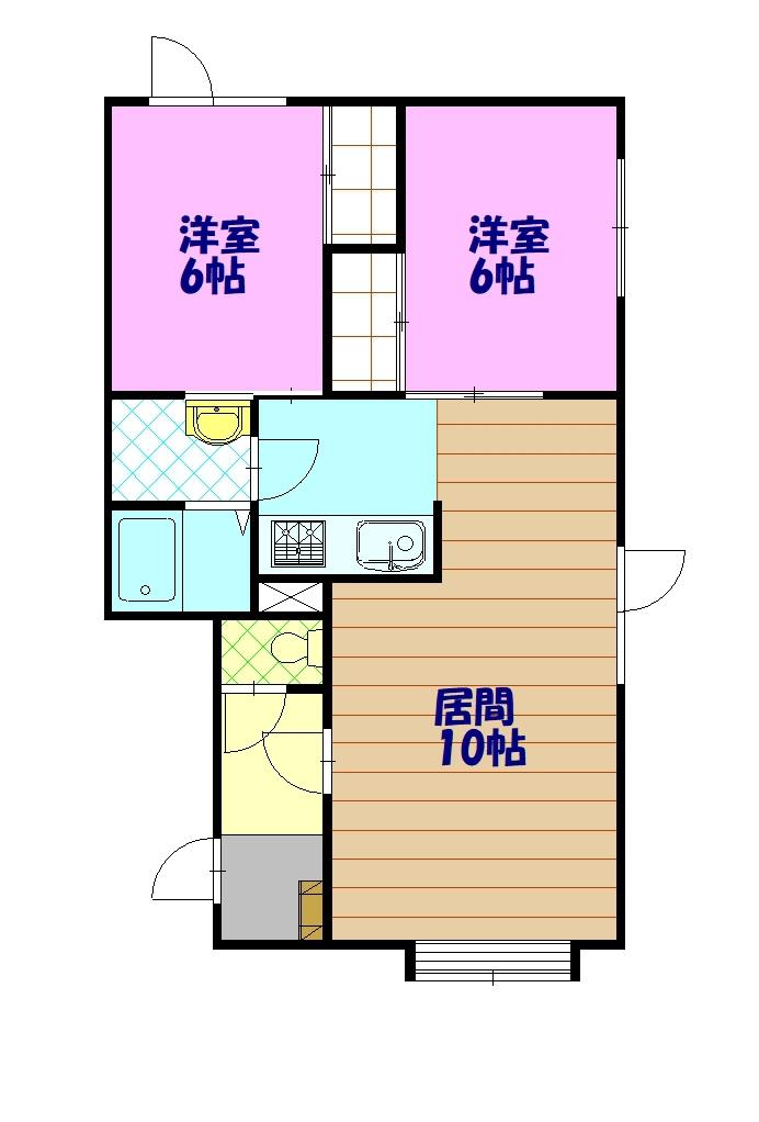 クレアⅡ２０２間取図