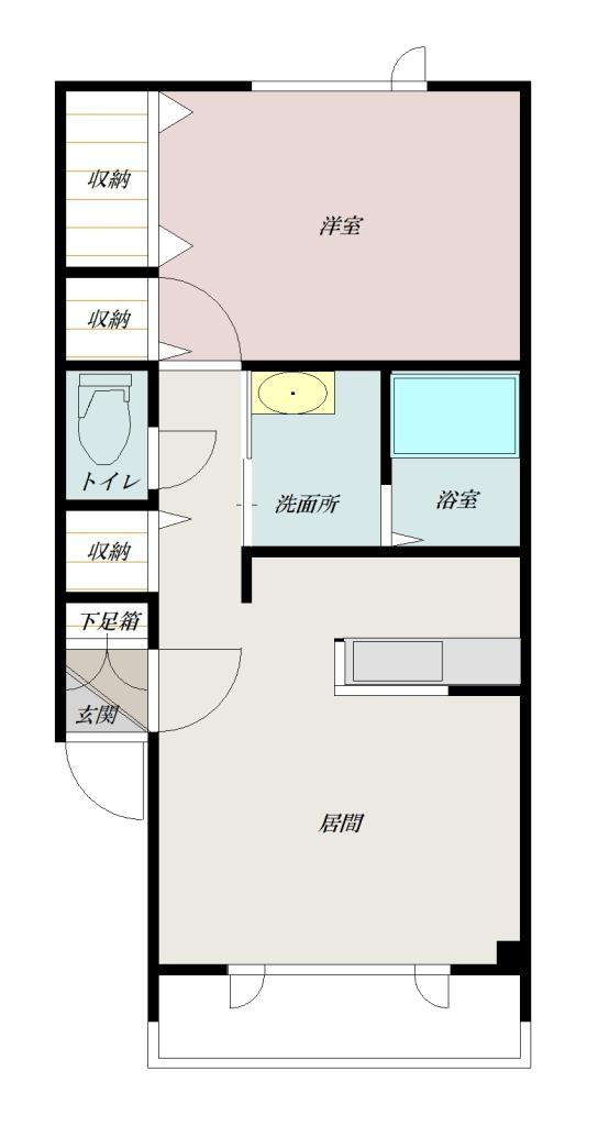 スカイハイツ豊岡中央ⅡＤ２０８間取図