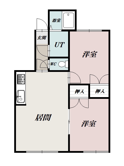コーポツカサ１０１間取図