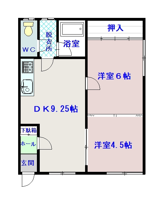 コーポ清栄１０１間取図