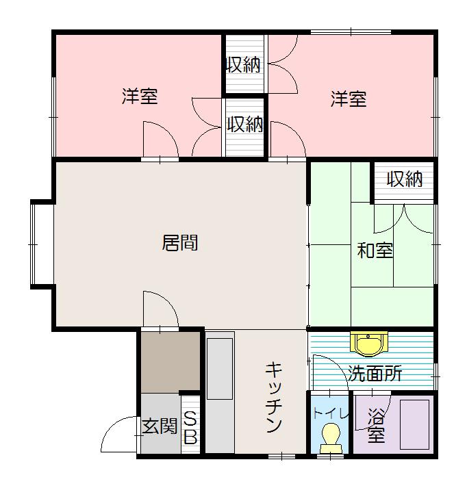 バンビーノ東２－１１Ｆ間取図