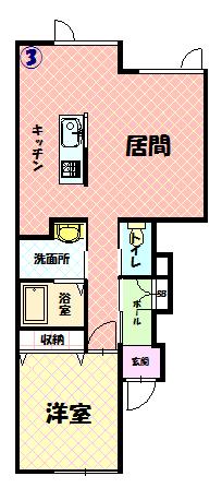 Ａｌ’ａｉｓｅ１０３間取図