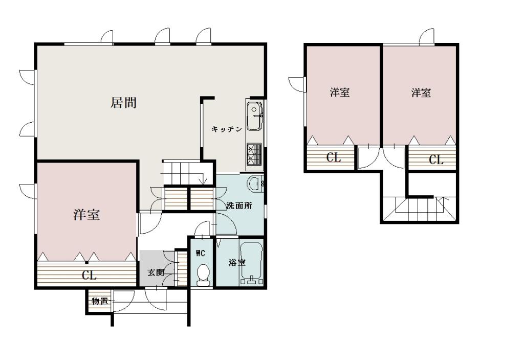 永山８条１６丁目借家ＺＺＺ間取図