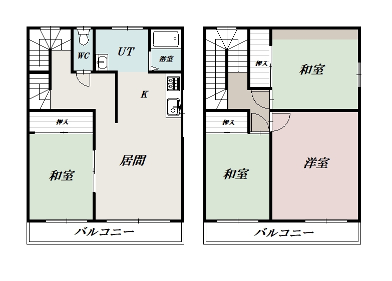 大町2-6借家右間取図
