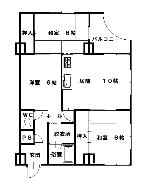 アーバンライフドラネコ４０３間取図