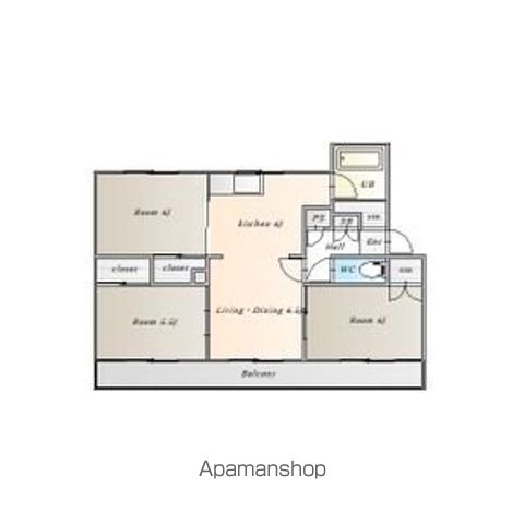 ヴィラナリー旭川Ⅱ５０３号棟38間取図
