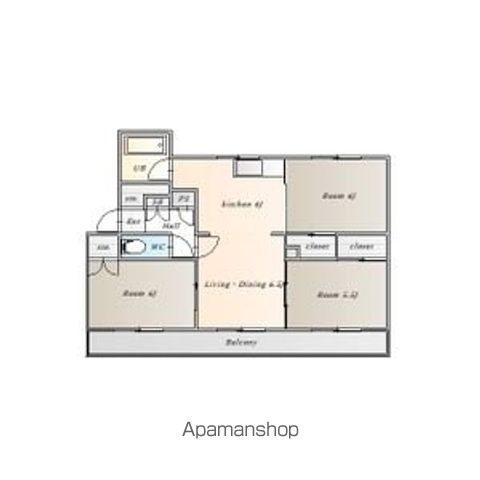 ヴィラナリー旭川Ⅱ５０３号棟41間取図