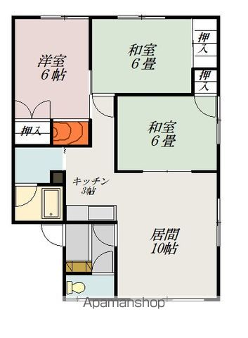 パークサイド髙畠103間取図