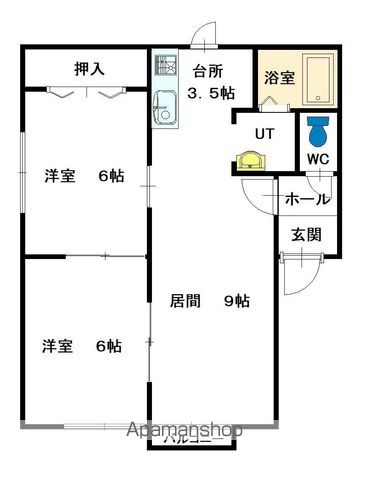 パナハイム６１ー１２０１間取図