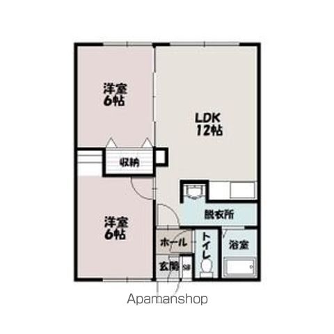 大川マンションＢ102間取図
