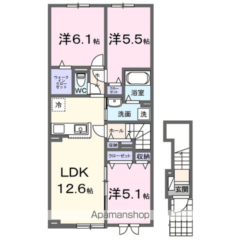 アウル フォレスト201間取図
