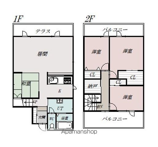 豊岡４－４真下邸貸家Ａｚｚｚ間取図