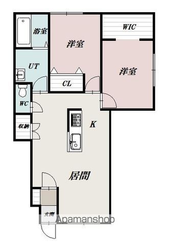 ノースタウン東川１０１間取図