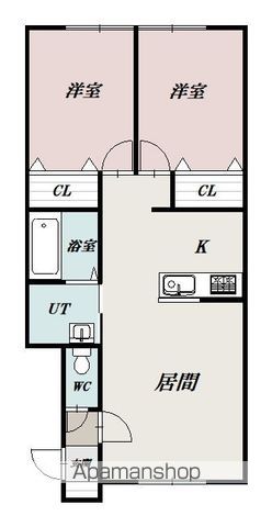 ノースタウン東川102間取図