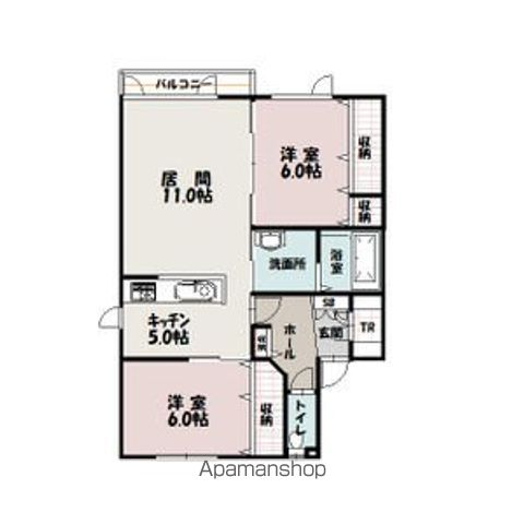 グランビュー５．４　Ａ101間取図
