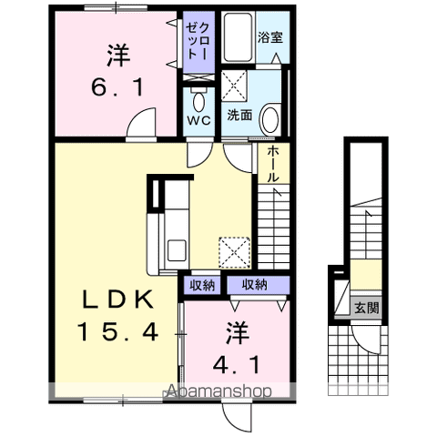 ラルジュ　カーサⅡ201間取図