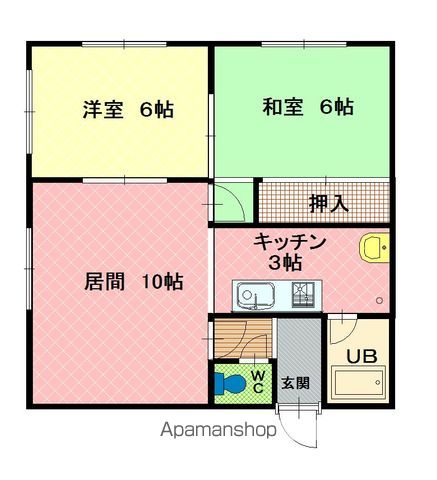 グリーンチャイムⅡ１０１間取図