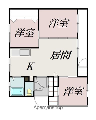 ヴィラナリー旭川　Ｂ棟４０２間取図